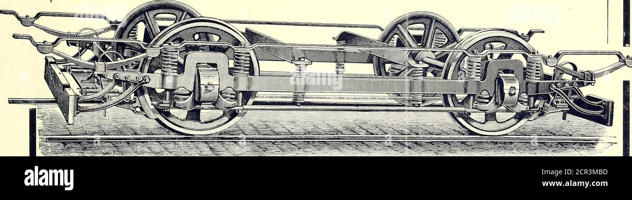 . Il giornale ferroviario stradale . FJ.G. Brill Company PHIUDELPHIA, U.S.A., aggiungere Ress Cablegrams :Brill, Philadelphia 110 Cannon St.,London, E. C, England Telegrafic Address: Axles, London F. A. Lawson & Co. 23 Davis StreetSan Franeisco, Cal.Selling Agents for Sin Francisco Builders of Cars and Trucks The 21=e Truck for Four Wheel Cars. Il veicolo 2J-e per le vetture a quattro ruote. Facile da guidare. Non Gallop o Pitch.Cars più lungo Steadilg. I telai laterali sono forgiati in tinta unita, rigidi, resistenti e durevoli. Il telaio è progettato lungo le linee che i costruttori di locomotori hanno trovato essere i più soddisfacenti Foto Stock