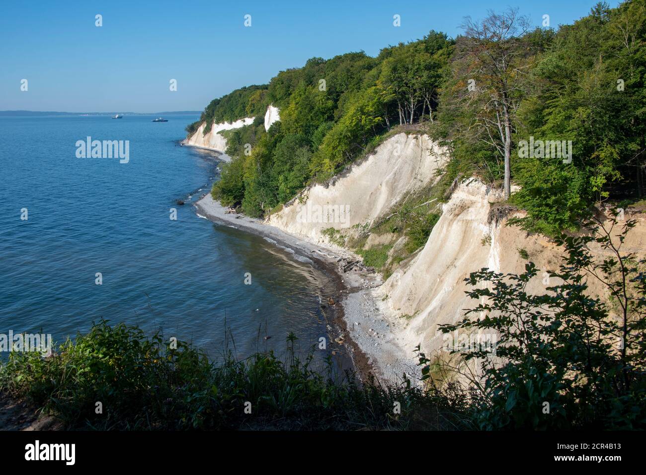 Germania, Meclemburgo-Pomerania occidentale, Sassnitz, scogliere di gesso, Wissower Klinken, Parco Nazionale di Jasmund, Sito Patrimonio dell'Umanità dell'UNESCO, Mar Baltico Foto Stock