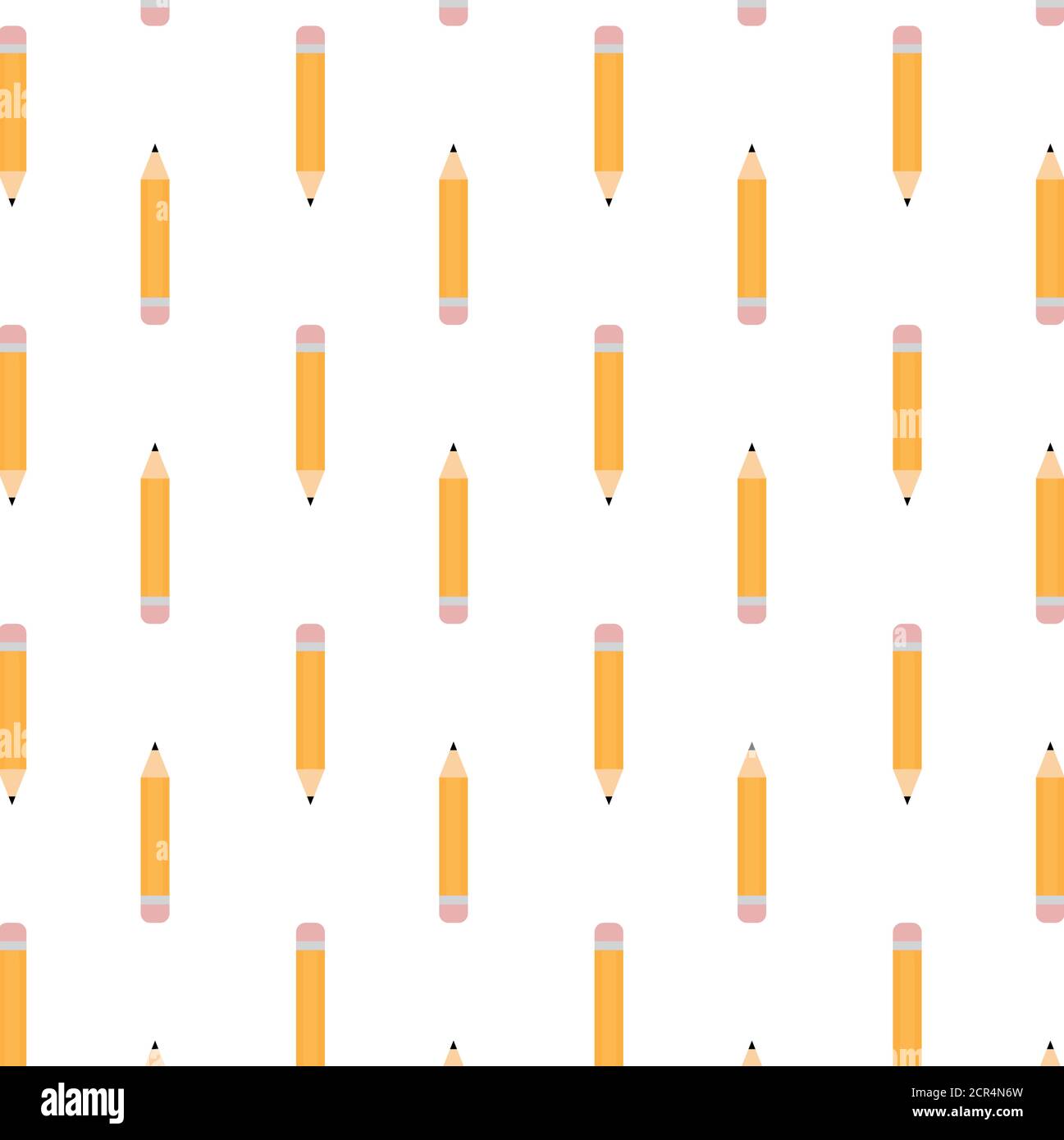 Modello a matita senza cuciture. Modello di ritorno a scuola. Sfondo Illustrazione Vettoriale