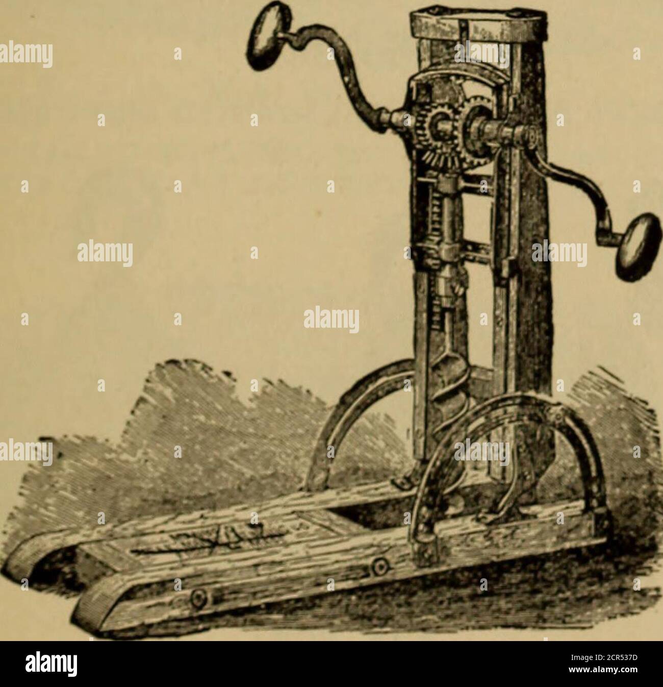 . Costruzione e riparazione di ferrovie . Fig. 358. SPEDIRE LE PUNTE DELLA COCLEA, UTILIZZATE DAI CARPENTIERI A PONTE.. Fig. 359. ALESATRICE. UTILIZZATO IN CASO DI TRAVI PESANTI ABE INCORNICIATE. 458 COSTRUZIONE E RIPARAZIONE DI FERROVIE. Fig. 360. BARRA DI CROW. B Fig. 361. UNA BARRA DI PRESA SENZA TALLONE.B CON TALLONE. Fig. 362. BARRA SHACKEL, UTILIZZATA PER LA TRAFILATURA DI BULLONI. Foto Stock