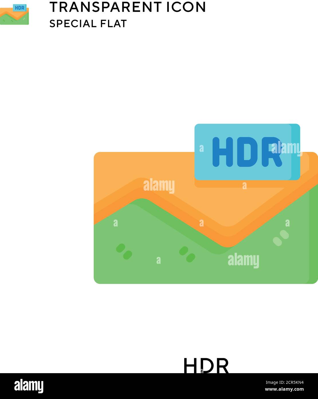 Icona vettore HDR. Illustrazione piatta. Vettore EPS 10. Illustrazione Vettoriale