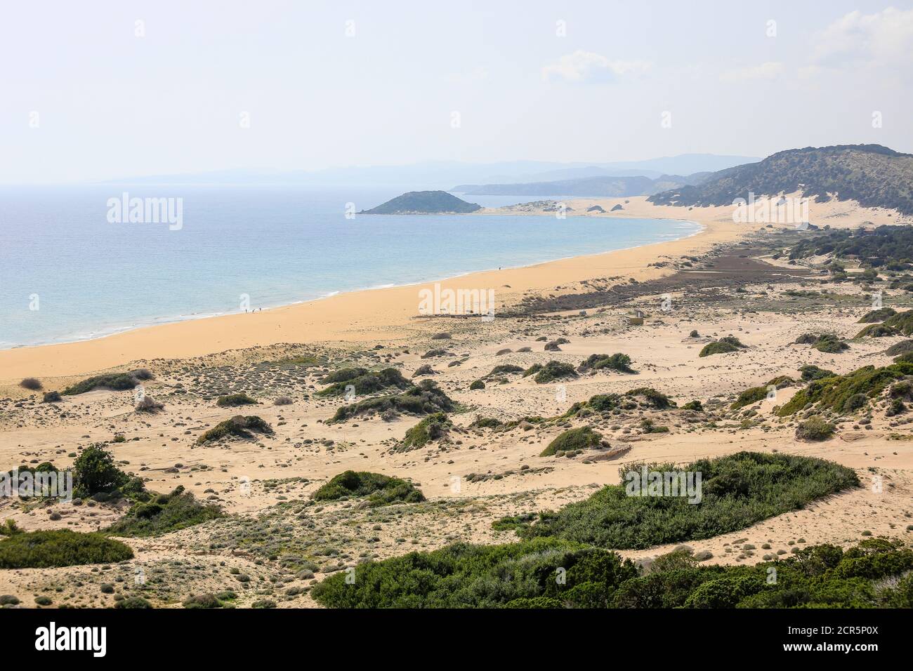 Dipkarpaz, Repubblica Turca di Cipro del Nord, Cipro - Golden Beach, piccola spiaggia sabbiosa sulla penisola di Karpaz. Foto Stock