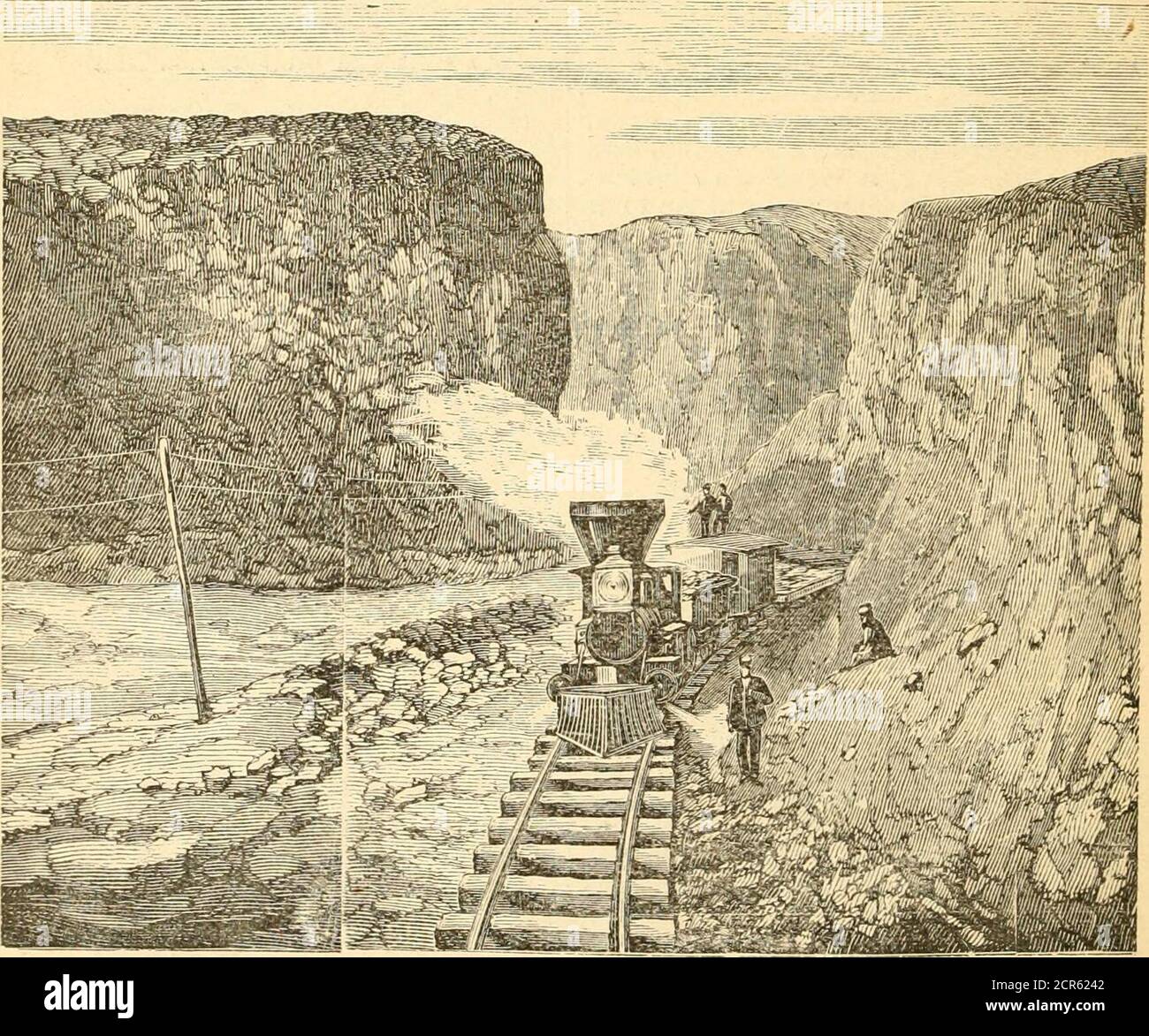 . Crofutt's nuova Overland turistico, e Pacific Coast guida ... sopra l'Unione, Kansas, Centrale e Sud Pacifico Railroads, i loro rami e collegamenti, da ferrovia, acqua e palcoscenico .. . – Oftier, e i torrenti potrebbero-più in loro potere, e ancora non possiedono tale, il potere sulla mente dei manas fa il selvaggio, desolato-guardando terra-paesaggio intorno a Sherman. Anche se l'altopiano è coperto di erba, e arbusti occa-sionali e alberi acrobati salutano theye, l'aria circostante e desolation rendono questo luogo uno di terribile gran-deur. La mano di Ilim che governa theuniversb non è altrove Foto Stock