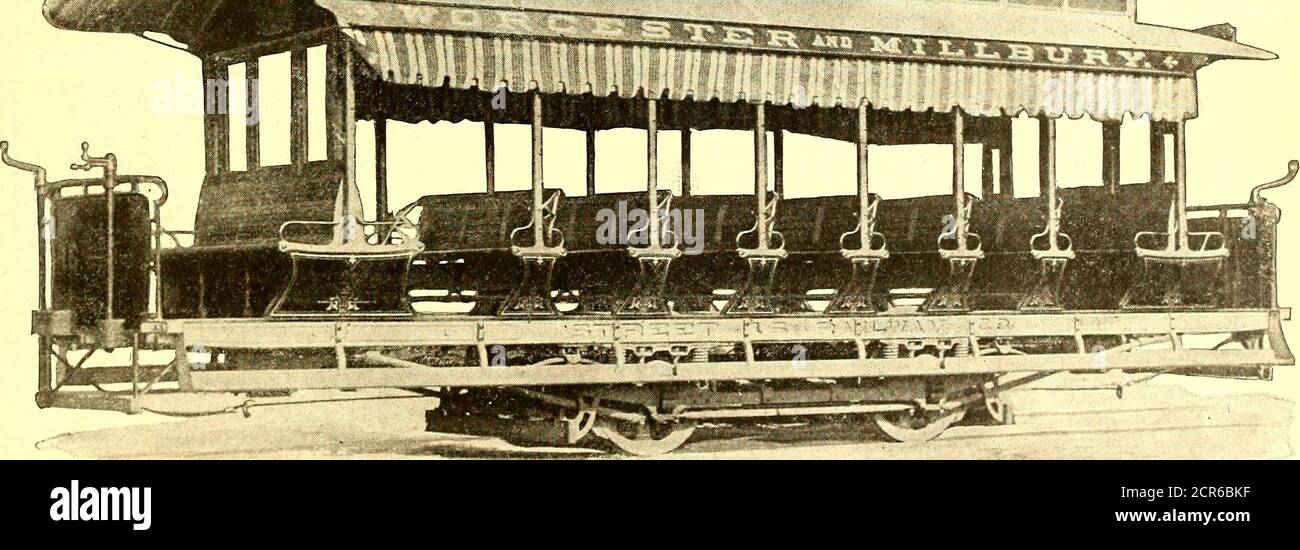 . Il giornale ferroviario di strada . C. D. MORSE AUTO MFG. CO MILLBURY, MASSA. COSTRUTTORI DI TUTTI I TIPI DI AUTO FERROVIARIE DI STRADA.. St. Ry Journal lavoro di grado più alto a prezzi ragionevoli. Lavoro di legno di automobile fatto per ordinare. Buildersdi tavole di trasferimento e spazzaneve. Invia per Prezzi e fotografie.Standard 20 ft. Auto elettriche aperte e chiuse in stock, 108 THE STREET RAILWAY JOURNAL. |Vol X. N. i. THE LACLEDE CAR CO.,«^ sx. l-ouis, mo. «fr- Foto Stock