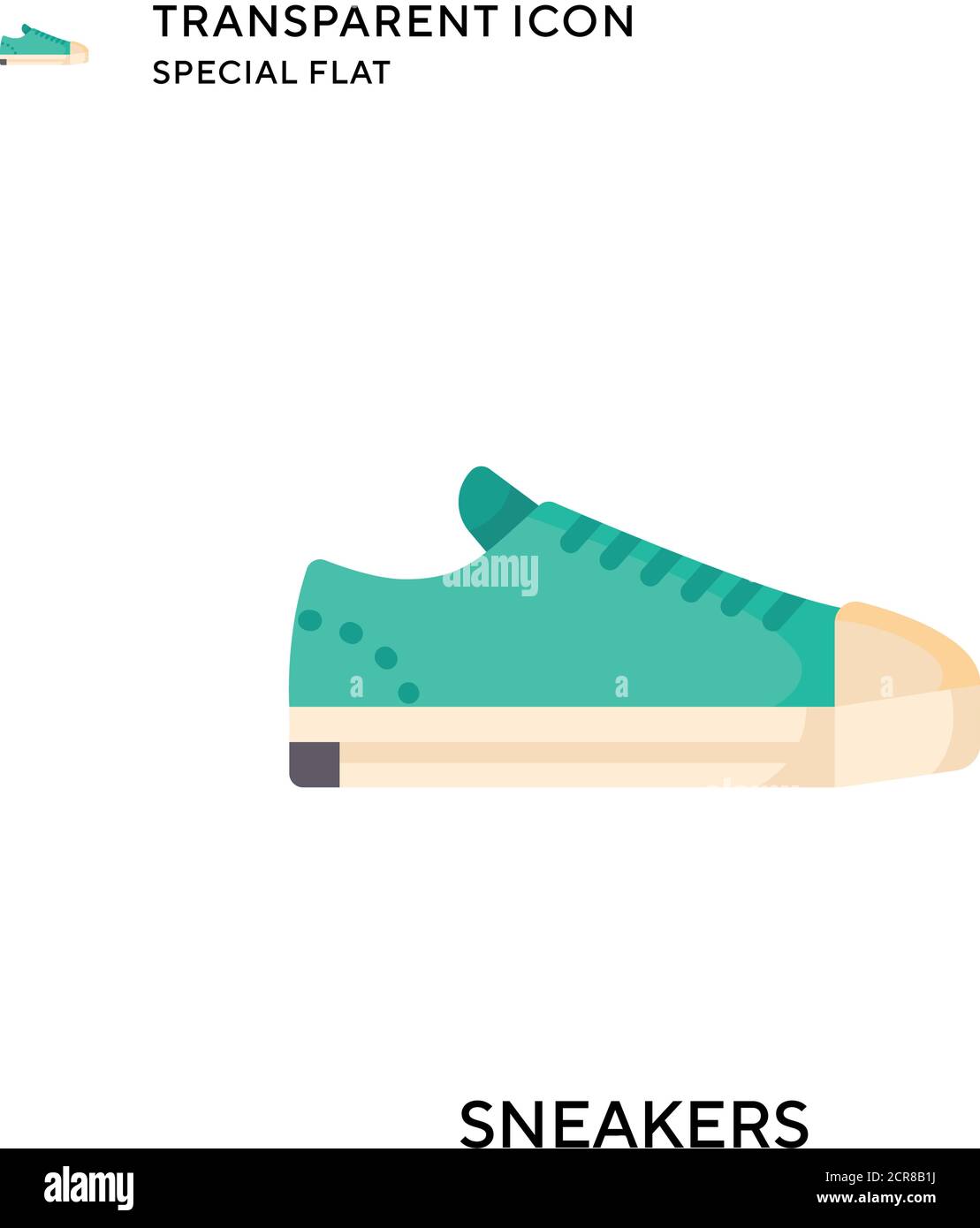 Icona vettoriale sneakers. Illustrazione piatta. Vettore EPS 10. Illustrazione Vettoriale