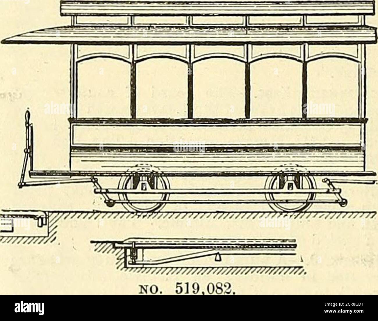 . Gazzetta ferroviaria elettrica collegata a detto meccanismo. (Vedere l'illustrazione). 519.097. Magnete di campo per macchine elettriche. AlbertSchmid, Allegheny, assegnante, con mesne assignment, alla Westinghouse Electric andManufacturing Company, Pittsburgh, Pa.Filed 7 dicembre 1889. In un generatore o motore elettrico per affitti alternati, pali di campo costituiti da lamine di lamiera, a distanza di detti poli di ghisa colata attorno ai pezzi di laminatedpoie, alcuni dei laminini sporgono nel telaio di castiron per una distanza maggiore rispetto agli altri. 519.098. Potenziale costante di autoeccitazione El Foto Stock