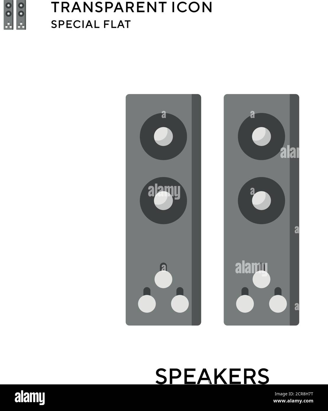 Icona vettoriale altoparlanti. Illustrazione piatta. Vettore EPS 10. Illustrazione Vettoriale