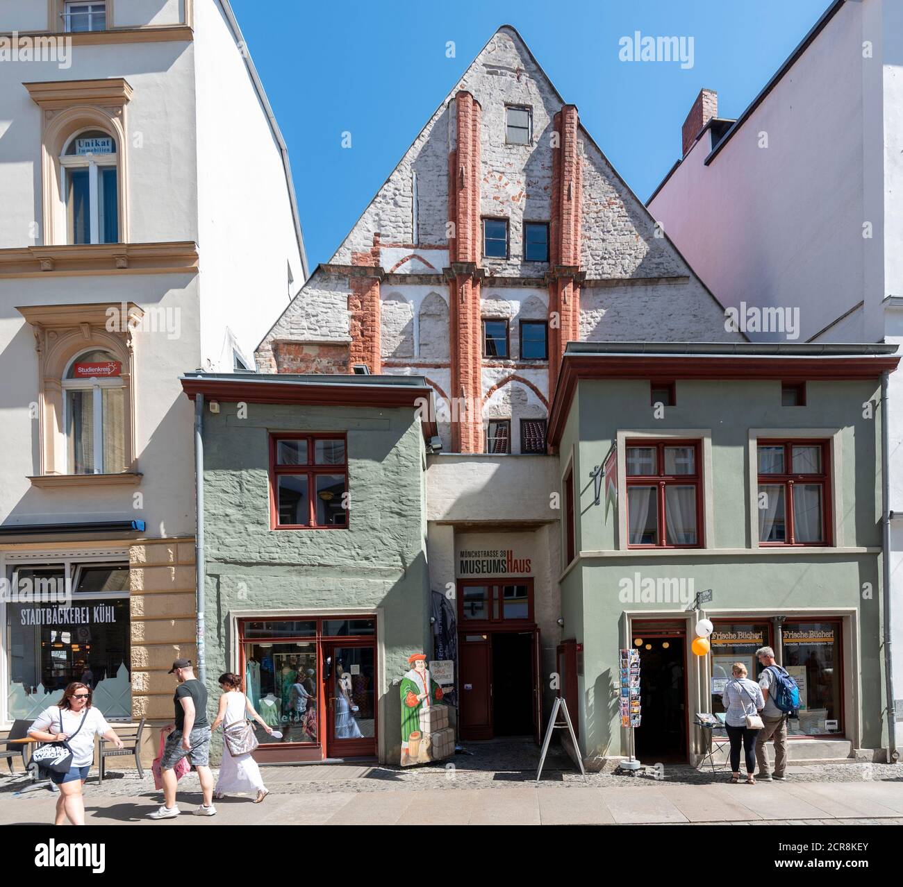 Germania, Meclemburgo-Pomerania occidentale, Stralsund, casa museo nel Mönchstrasse 38, museo di storia culturale, centro storico di Stralsund, Mar Baltico Foto Stock