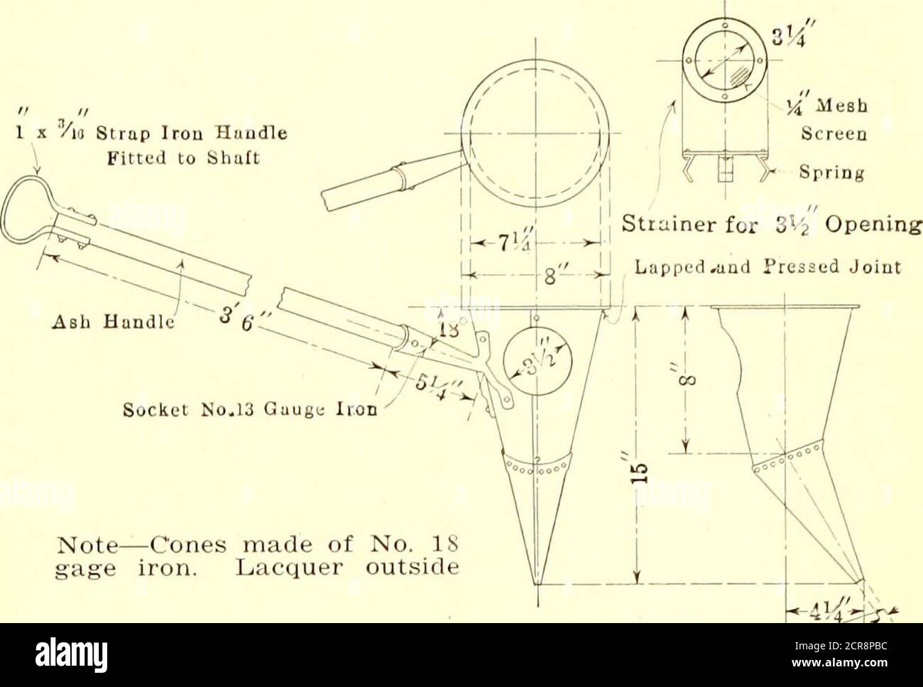. Giornale ferroviario elettrico . teste dei blocchi di pavimentazione invece di passare in giunture. Il dispositivo illustrato in dettaglio negli schizzi di accompagnamento è denominato cono di versamento del passo ed è stato sviluppato allo scopo di ovviare ad alcune delle diffusità accessorie all'uso di giunti del passo. La designazione è stata originata, secondo gli scrittori capendo-ing, da N. H. Johnson, che è collegato con la Hast-ings Pavement Company, di New York City. E 'nowin uso abbastanza generale per la colata pitch e ciottoli Jointsin granito pavimentazione ed è stato utilizzato anche per il samepurpose in connessione wi Foto Stock