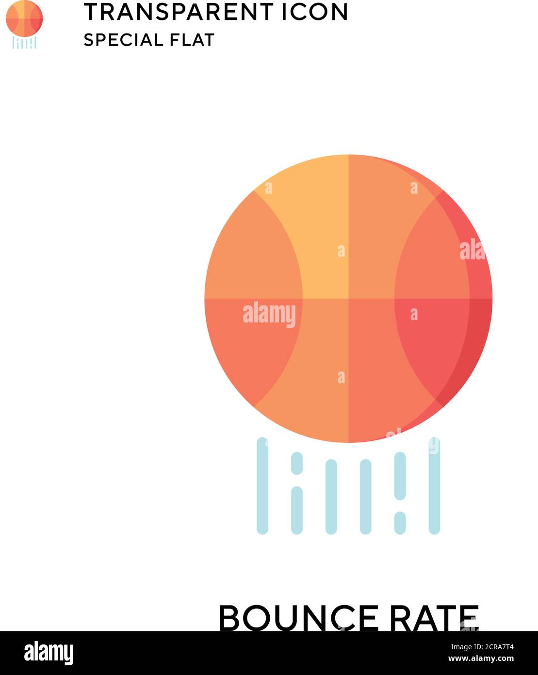 Icona vettore velocità di rimbalzo. Illustrazione piatta. Vettore EPS 10. Illustrazione Vettoriale