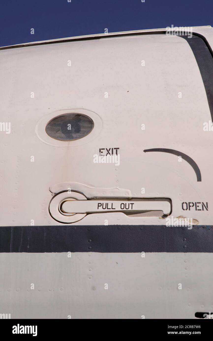 Porta di uscita dell'aeromobile. Air Mobility Command Museum, dover Air Force base, dover, DE. Foto Stock