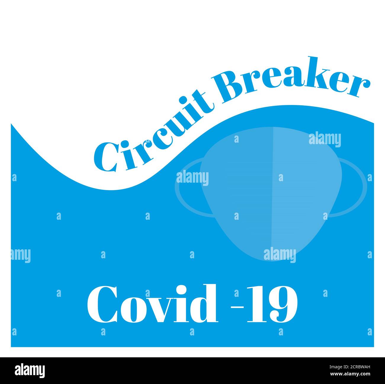 Covid-19 - Illustrazione di un vettore di interruttore di circuito su un azzurro sfondo Illustrazione Vettoriale