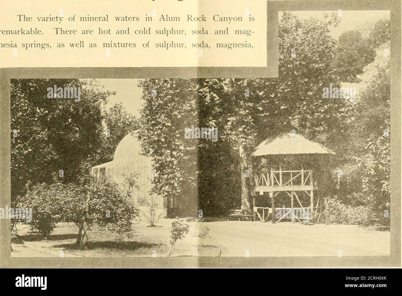 . Alum Rock Park. Il bel resort di San Jose .. . Fontana e Bath. Applicazione di fondi, e si dedica annualmente considerevoli somme di denaro per l'ornamento e lo sviluppo di questo luogo, che possiede tante bellezze naturali. Da San Francisco o Oakland, queste sorgenti possono essere raggiunte in due ore e mezza, e le persone in cerca di salute o piacere possono lasciare una di queste città sul treno mattutino e tornare la stessa sera, dopo aver trascorso la maggior parte della giornata nel parco, passeggiando lungo i sentieri ombreggiati, bere le sue acque e rinfrescarsi nella sua vasca o bagni a tuffo Foto Stock