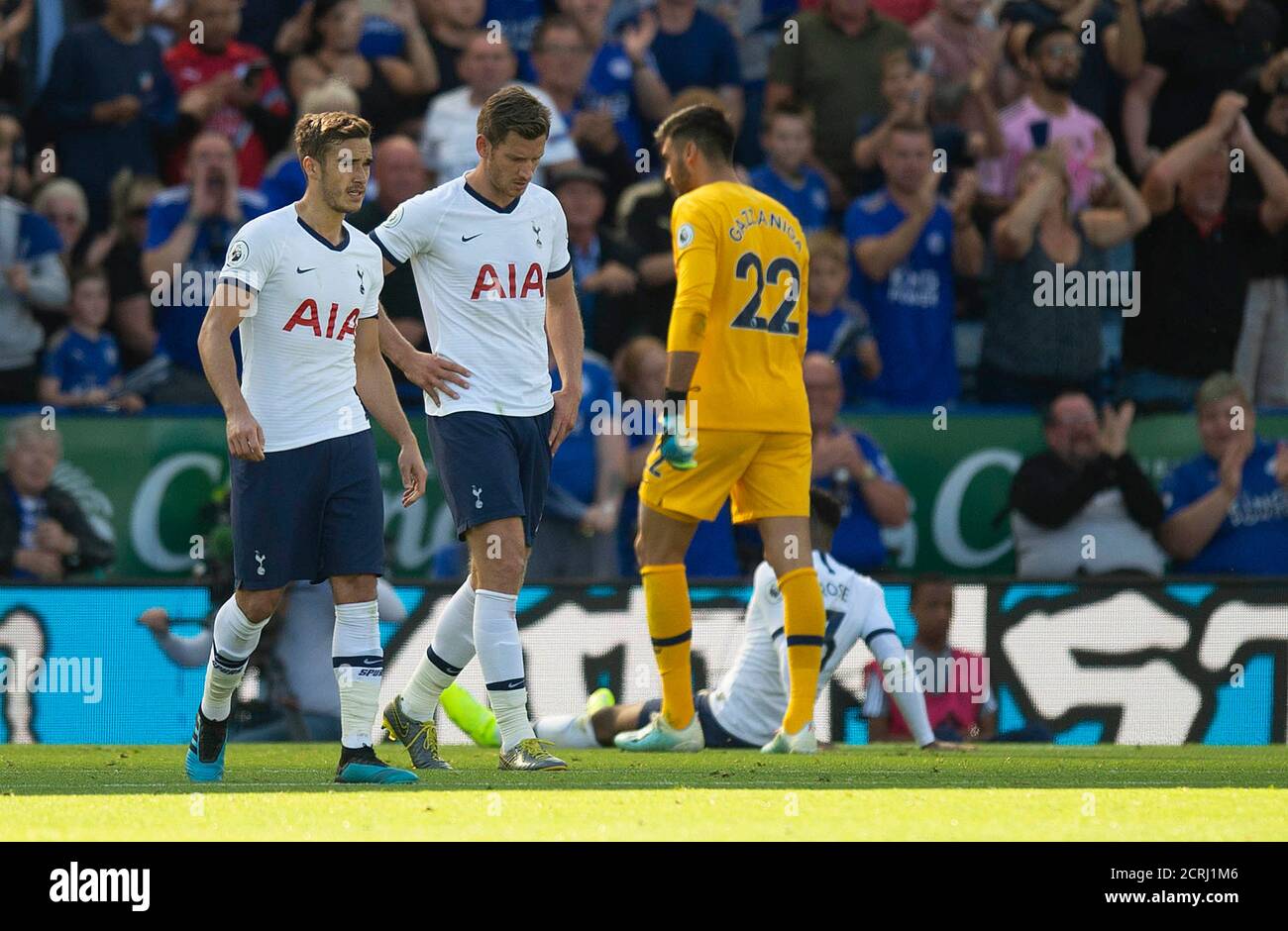 Jan Vertonghen e Harry Winks di Tottenham Hotspurs si sono espulsi dopo la sconfitta. PHOTO CREDIT : © MARK PAIN / ALAMY STOCK PHOTO Foto Stock