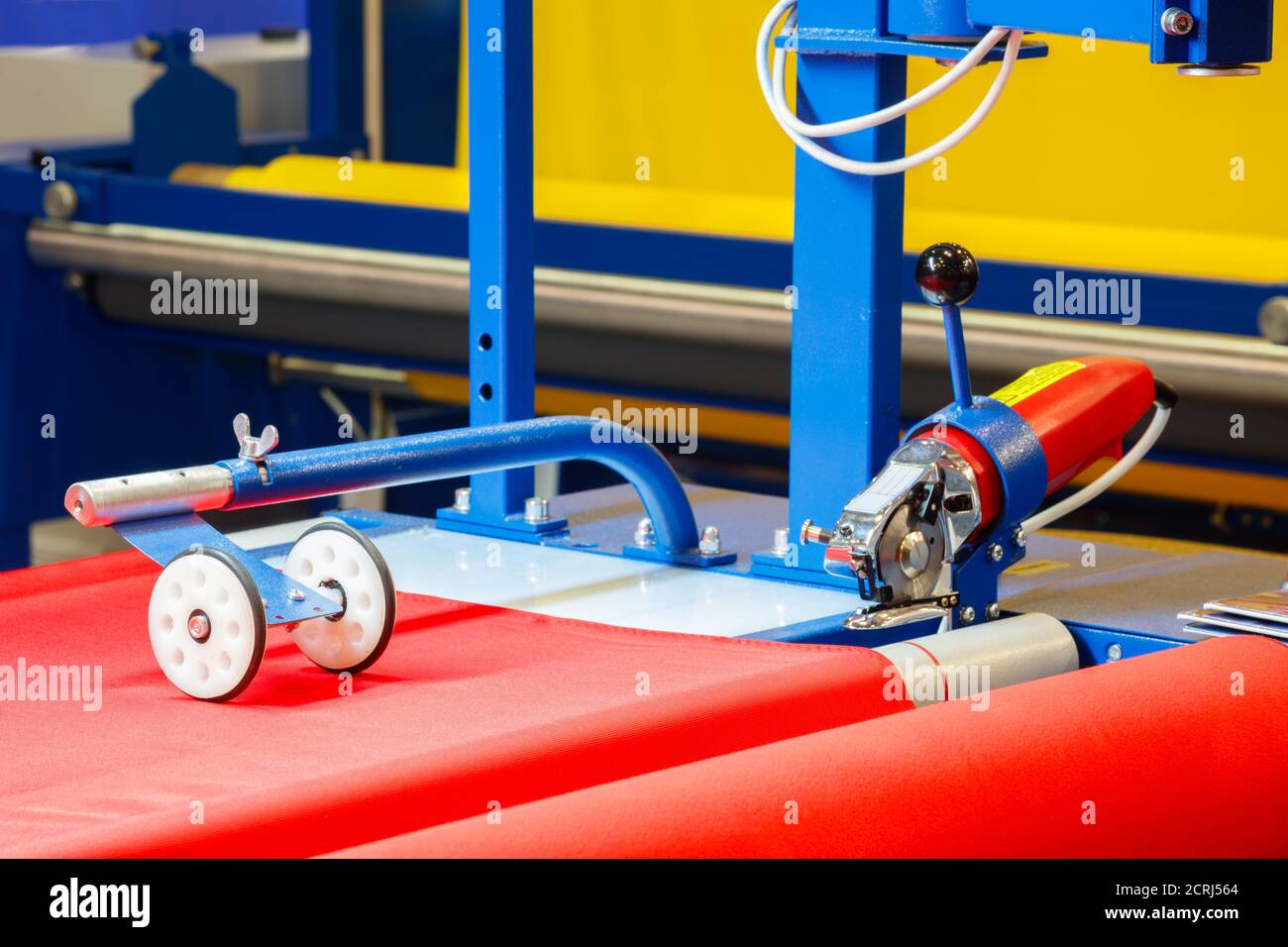 Macchina per il taglio di tessuti Foto Stock