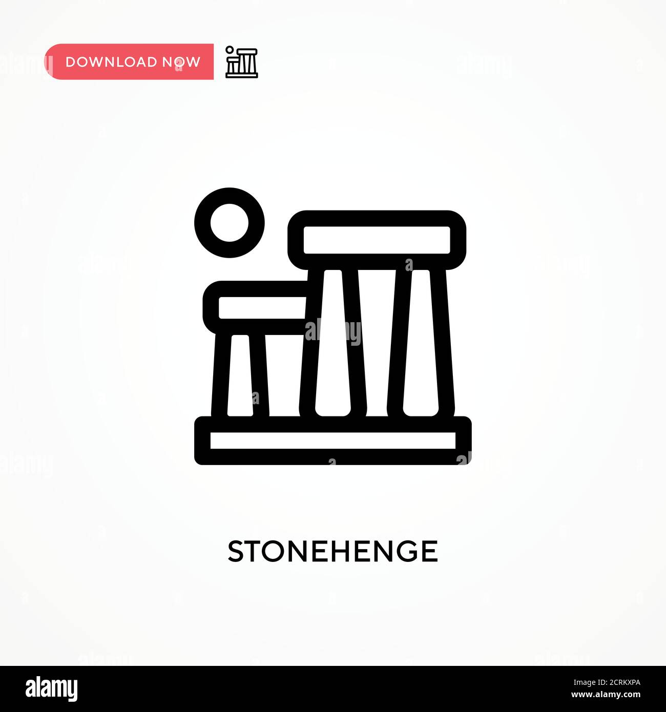 Icona vettore semplice Stonehenge. Illustrazione vettoriale semplice e moderna per siti Web o applicazioni mobili Illustrazione Vettoriale