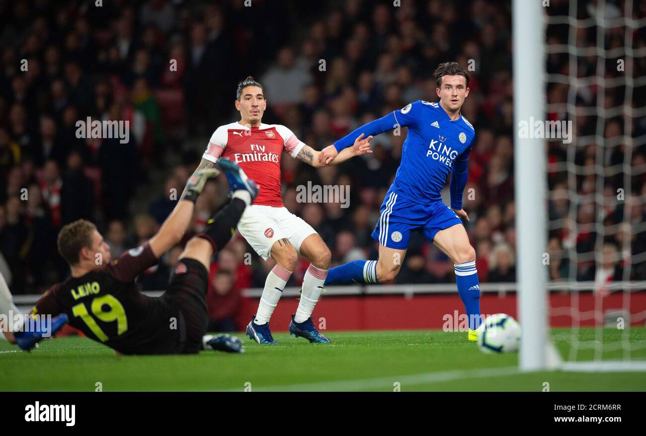 Il ben Chilwell di Leicester City segna il traguardo di apertura. Credito immagine : © Mark Pain / Alamy Foto Stock