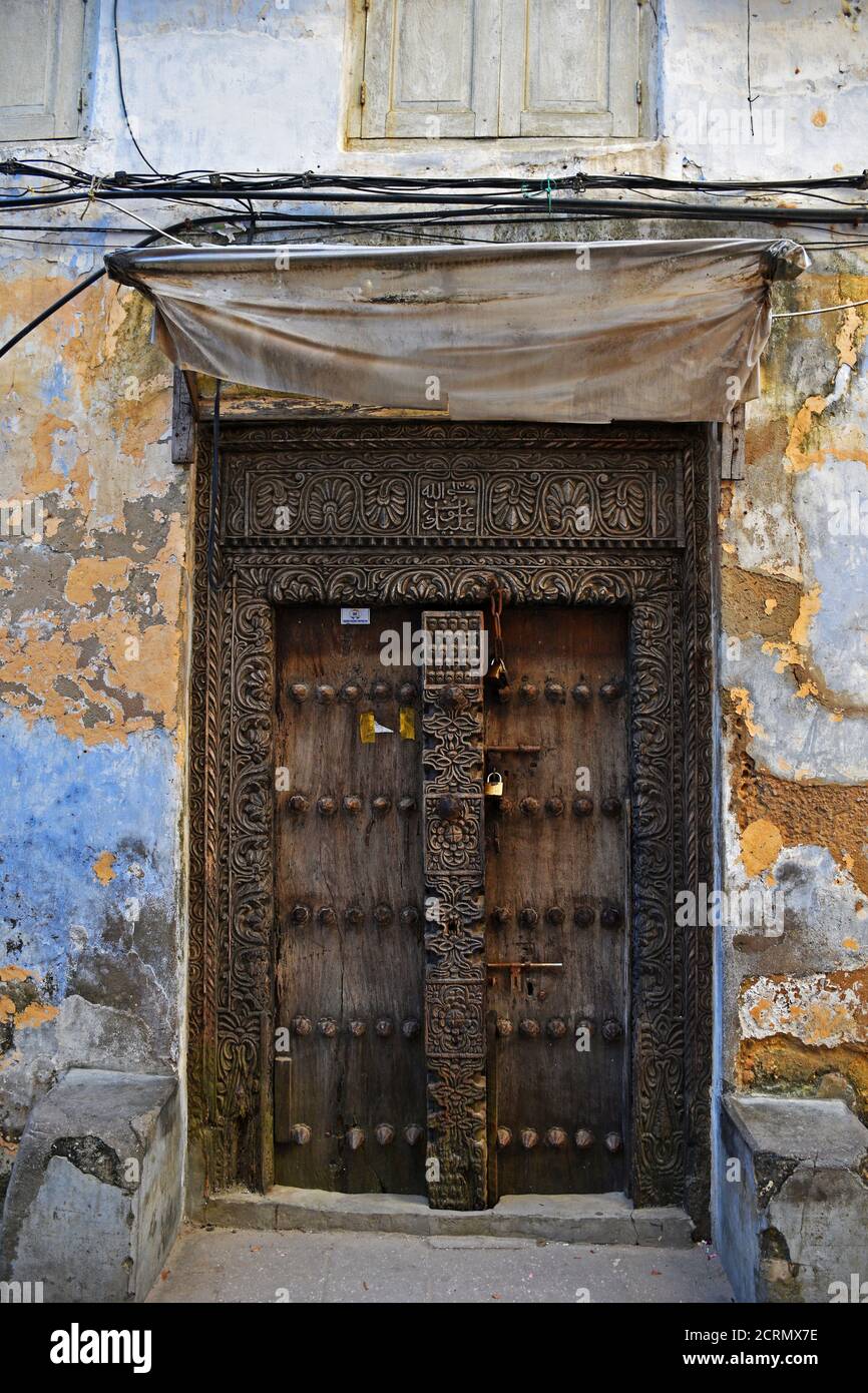 Città di pietra sull'isola di Zanzibar Foto Stock