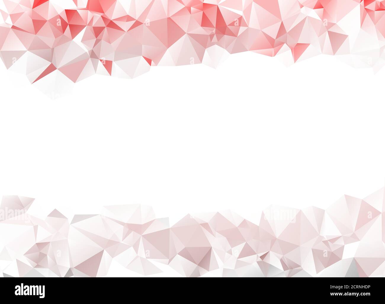 Triangoli di cristalli rossi e grigi sul lato superiore e inferiore Illustrazione vettoriale astratta di sfondo poligonale a basso poly Illustrazione Vettoriale