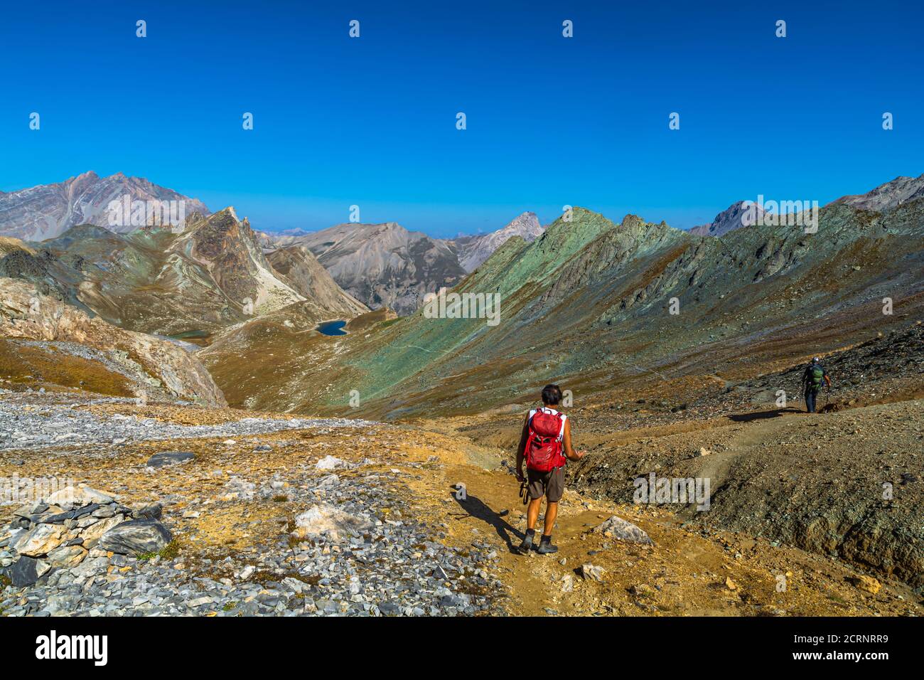 I laghi di Marinet si trovano in territorio francese. Sono raggiungibili sia dalla valle Maira che dalla valle di Ubaye (Maljasset) e si trovano NOR Foto Stock