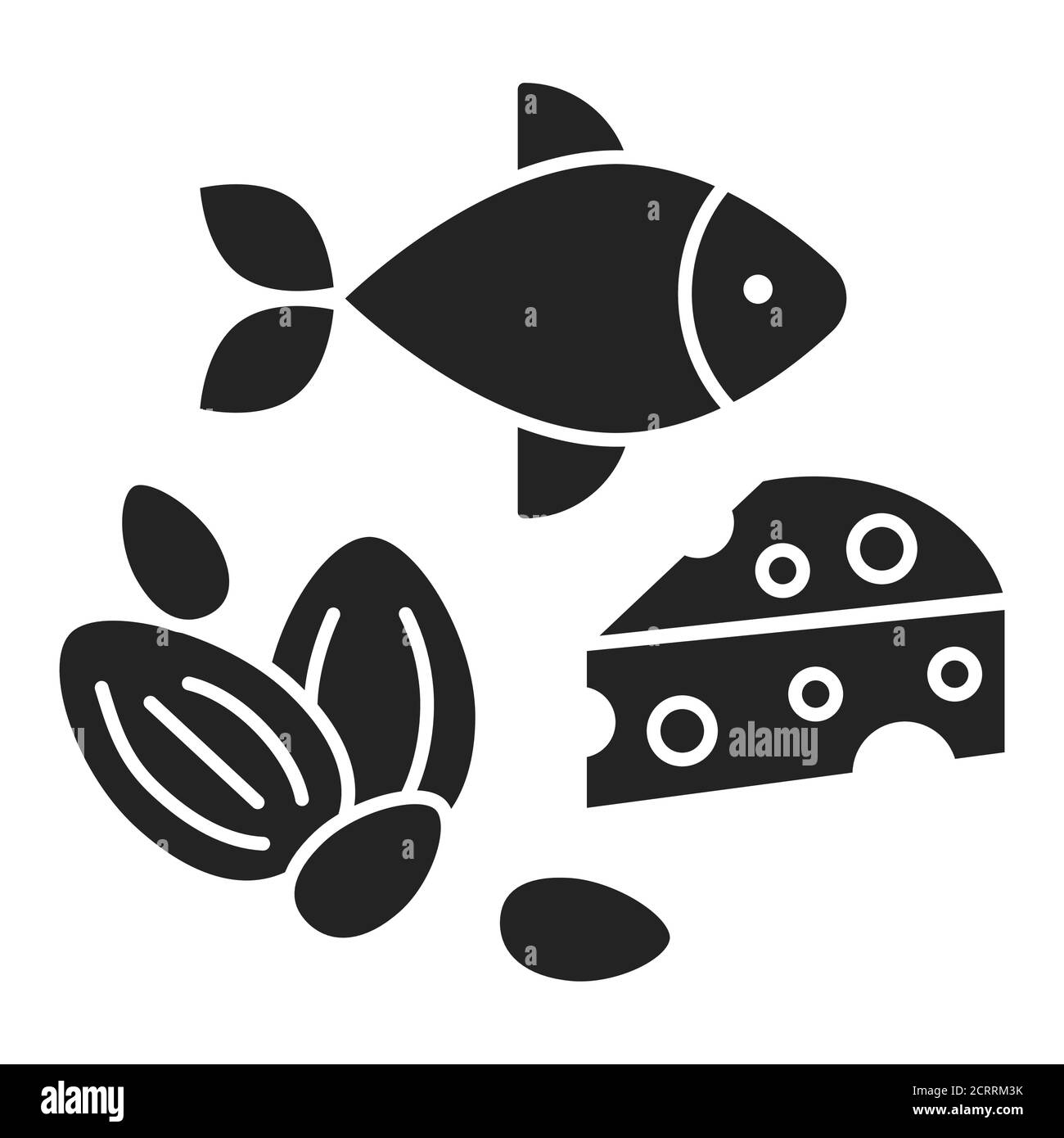 Dieta chetogenica glifo nero icona. Molto basso carb, dieta ad alto contenuto di grassi. Pittogramma per pagina web, app mobile, promo. Elemento di progettazione GUI UI UX Illustrazione Vettoriale