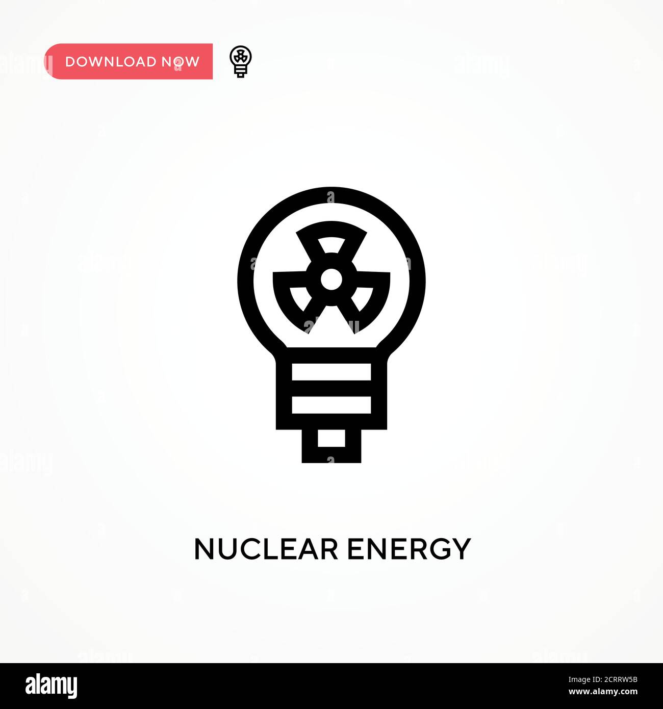 Icona vettore semplice energia nucleare. Illustrazione vettoriale semplice e moderna per siti Web o applicazioni mobili Illustrazione Vettoriale
