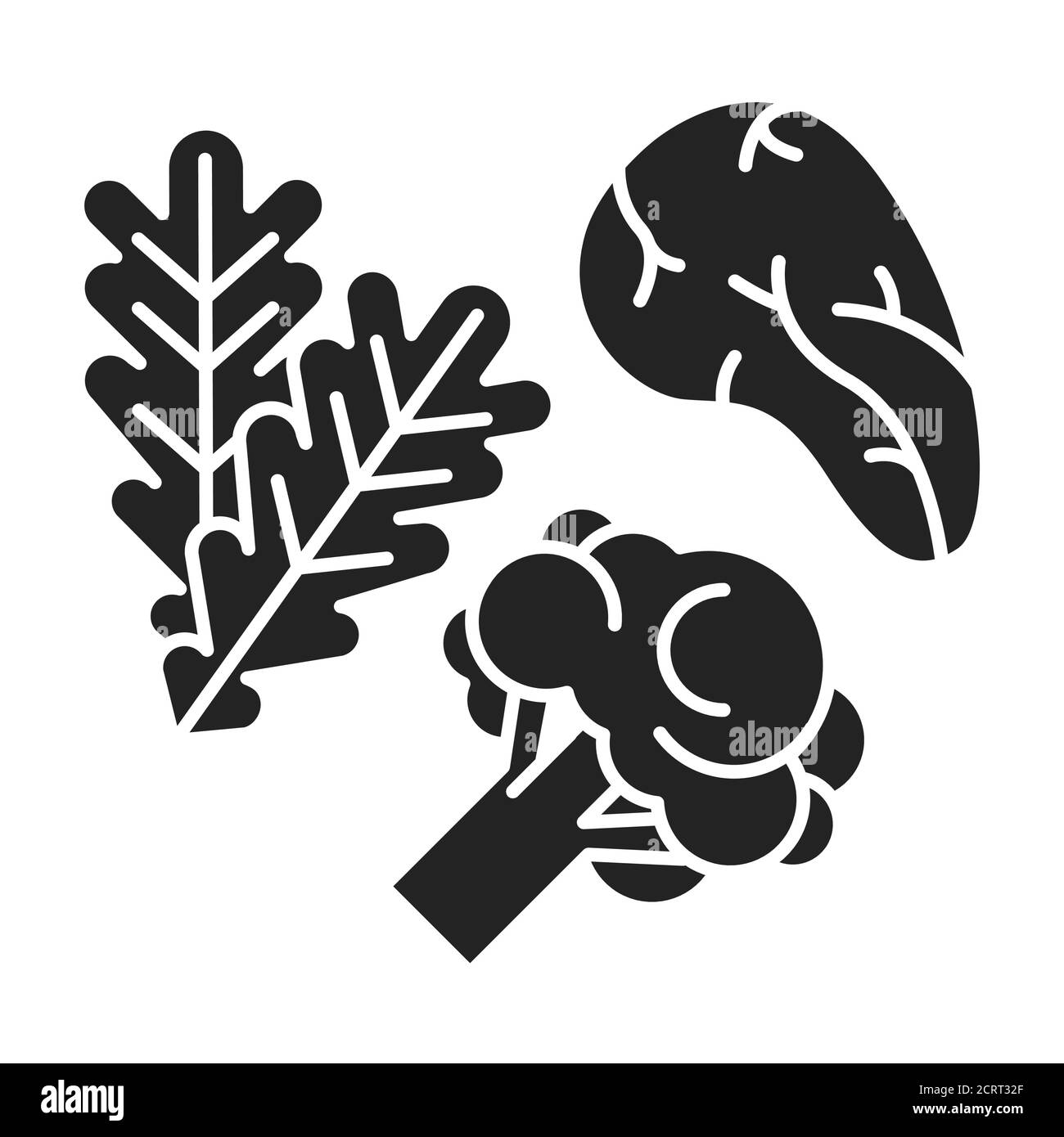 Icona glifo nero dei carbi bassi. Limita i carboidrati come quelli trovati in grani, verdure amidacee e frutta. Pittogramma per pagina Web, app mobile Illustrazione Vettoriale