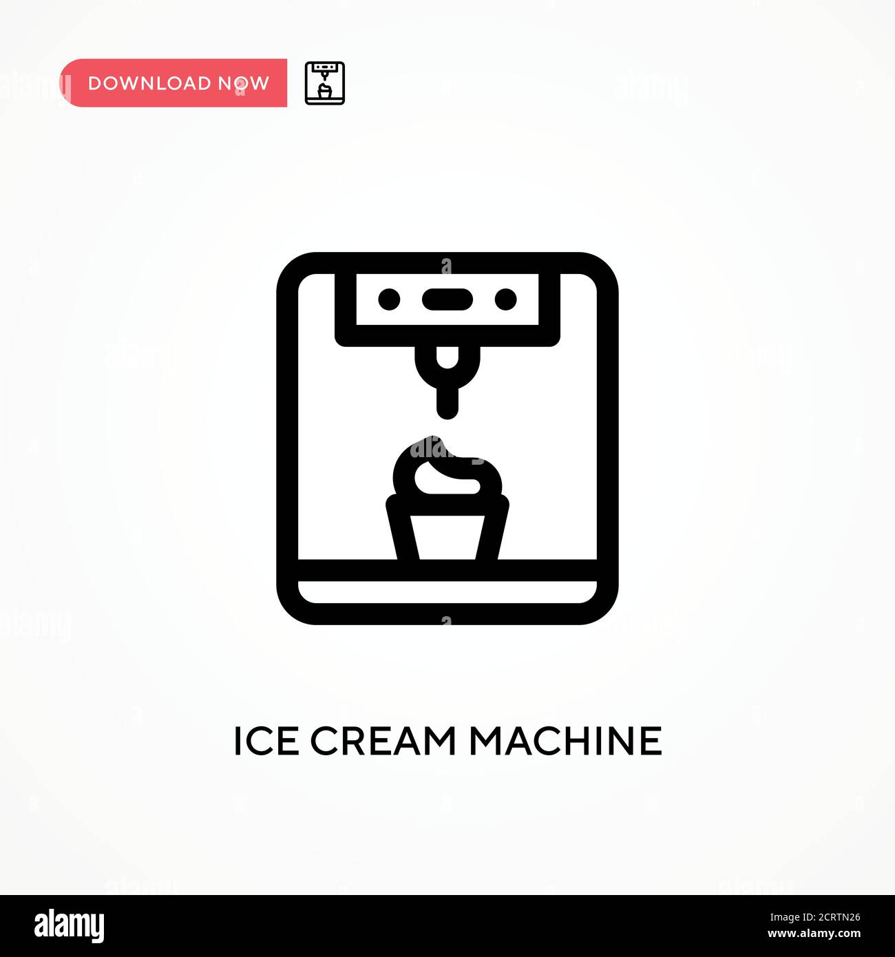 Macchina per gelato semplice icona vettoriale. Illustrazione vettoriale semplice e moderna per siti Web o applicazioni mobili Illustrazione Vettoriale