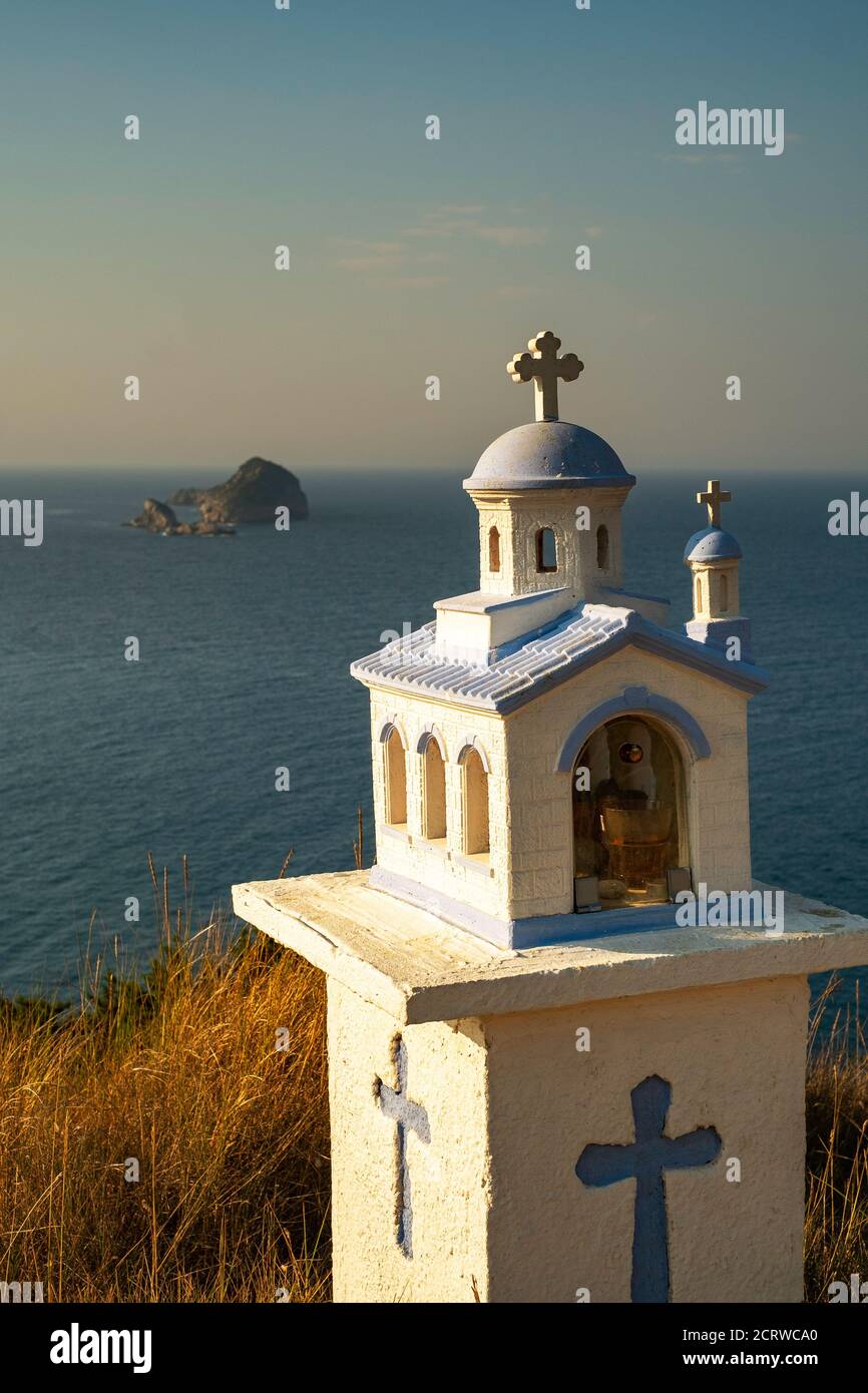 Isola greca Corfù piccolo villaggio chiamato Agios Stefanos Foto Stock