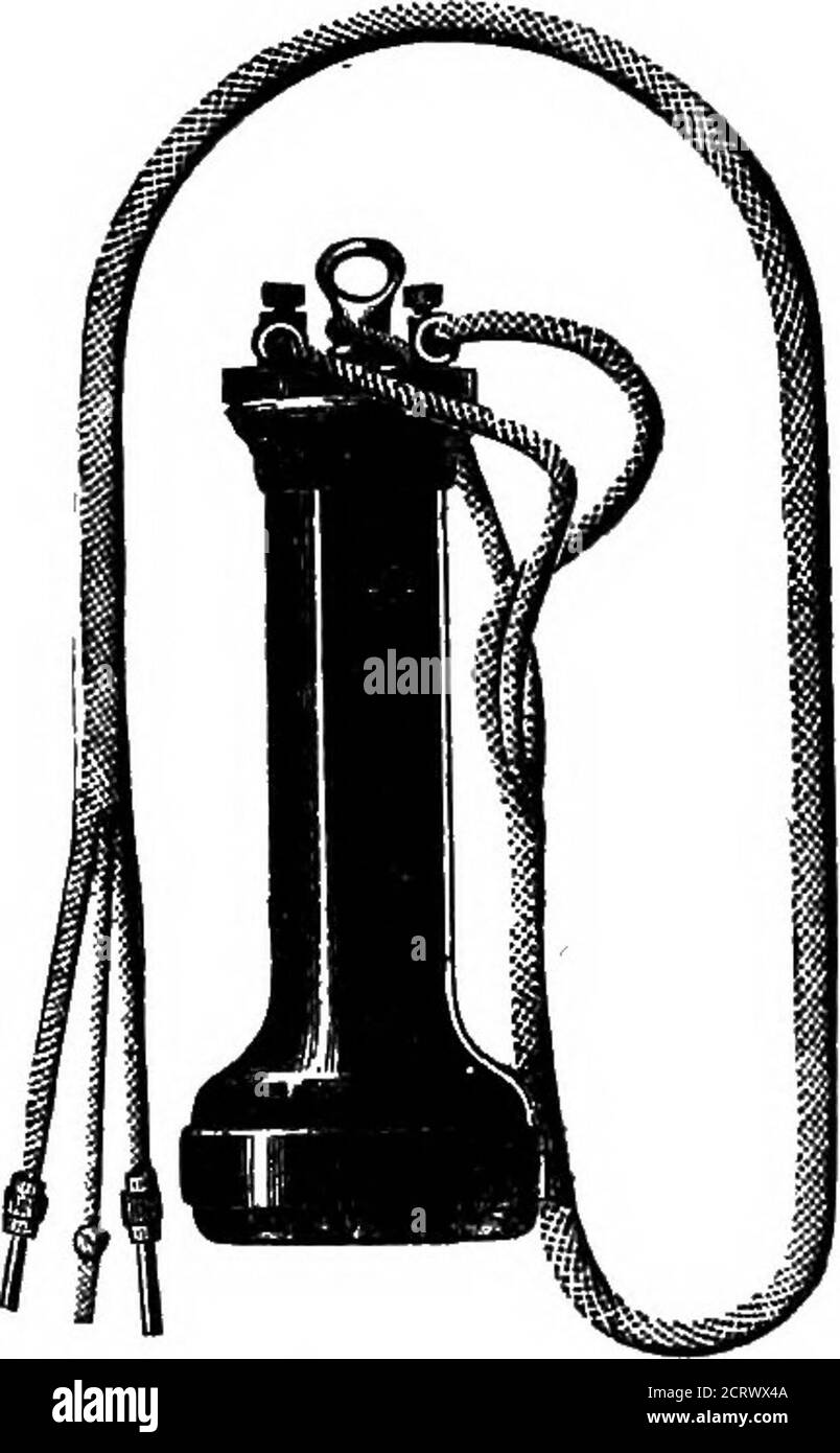 . Il sistema telefonico dell'ufficio postale britannico. Un pratico manuale. È leggero e di forma e dimensioni convenienti. Il ricevitore Collier-Marr, che ha due diaframmi, è più sensibile ma la sua forma piuttosto scomoda e pesante ha impedito il suo 22 CoUier-Marr Receivev. Generi,! adozione a fini commerciali. È costituito da un grande ferro di cavallo che termina in due espansioni polari in ferro morbido. Un diaframma è posto vicino ad ogni polo, e tra questi diaframmi è la bobina di filo somwhatlarge. Questa bobina di filo è avvolta su un fascio di fili di ferro, la cui porzione centrale Foto Stock