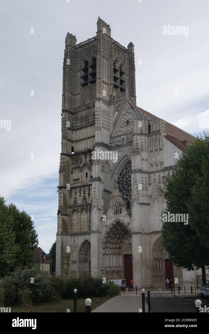 Cathédrale Saint-Etienne d'Auxerre,Yonne,France.Détail.style gothique.Catholique.Monument historique depuis 1840. Foto Stock