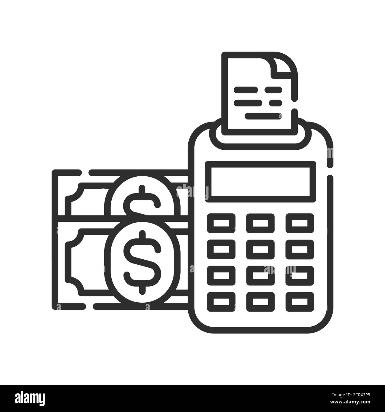 Icona della riga nera del rapporto e del bilancio. Contabilità e contabilità. Pittogramma per pagina web, app mobile, promo. Elemento di progettazione GUI UI UX Illustrazione Vettoriale