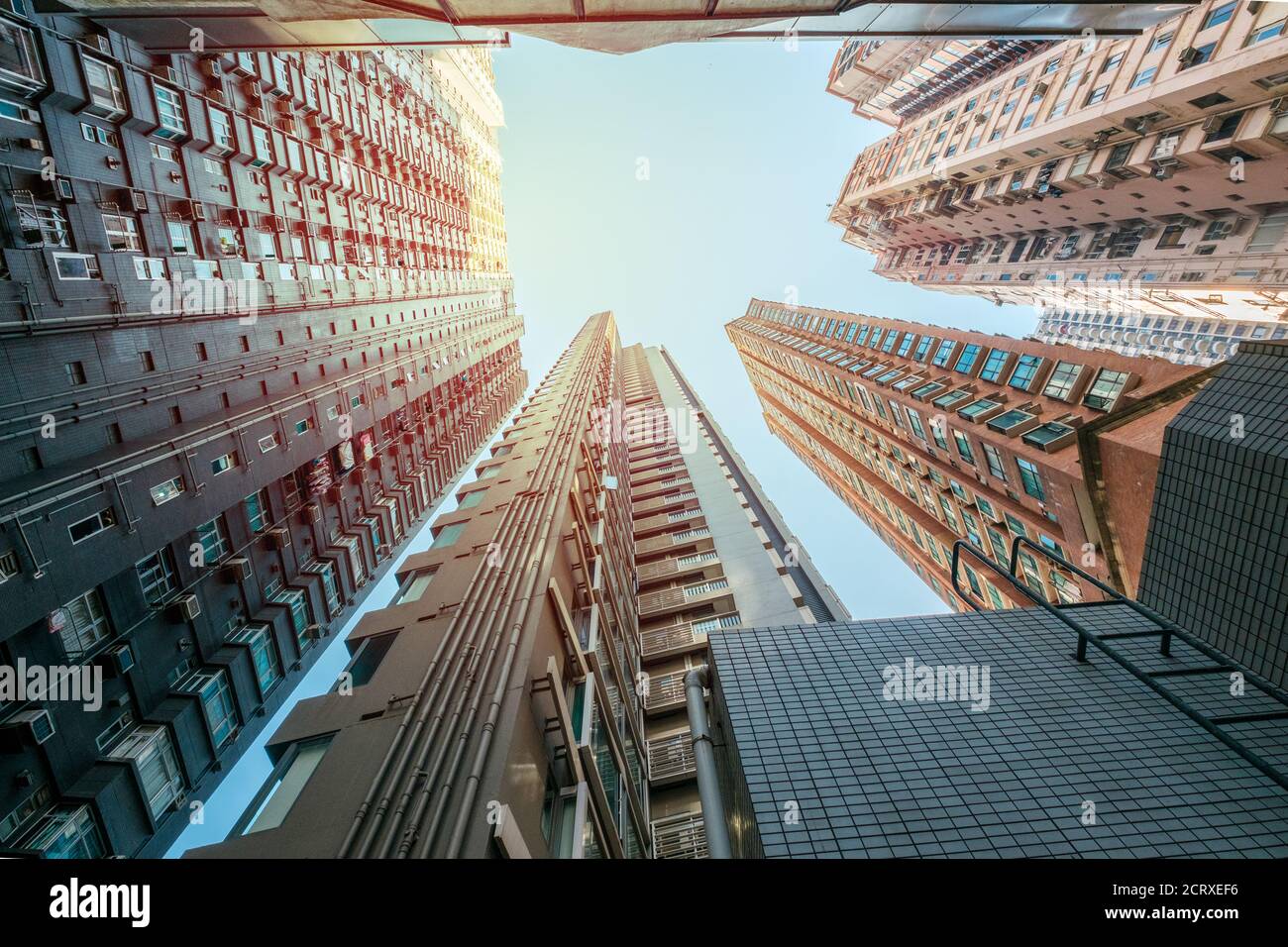 Alti edifici ad appartamenti in Hong Kong - Foto Stock