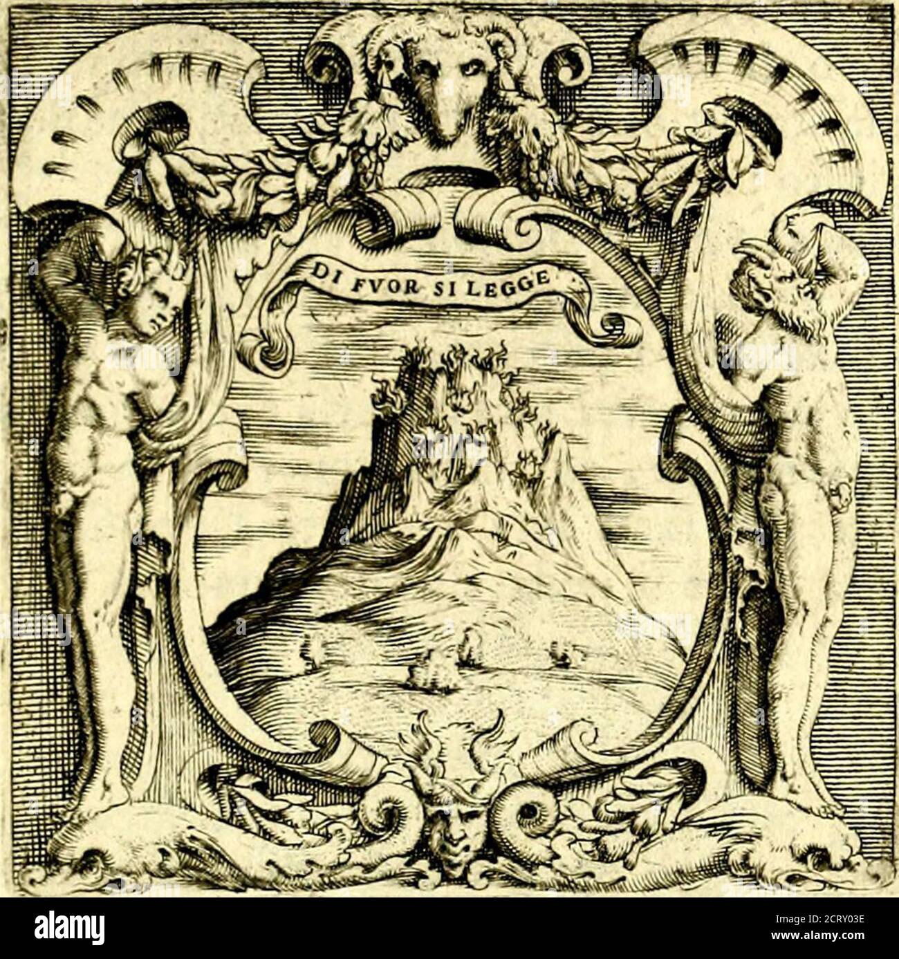 . Imprese illustri di diuersi, coi percorsi di Camillo Camilli, et con le figure intagliate in rame di Girolamo Porro Padouano .. . AN- ANTONIO MARIA DV1ANTI. Foto Stock