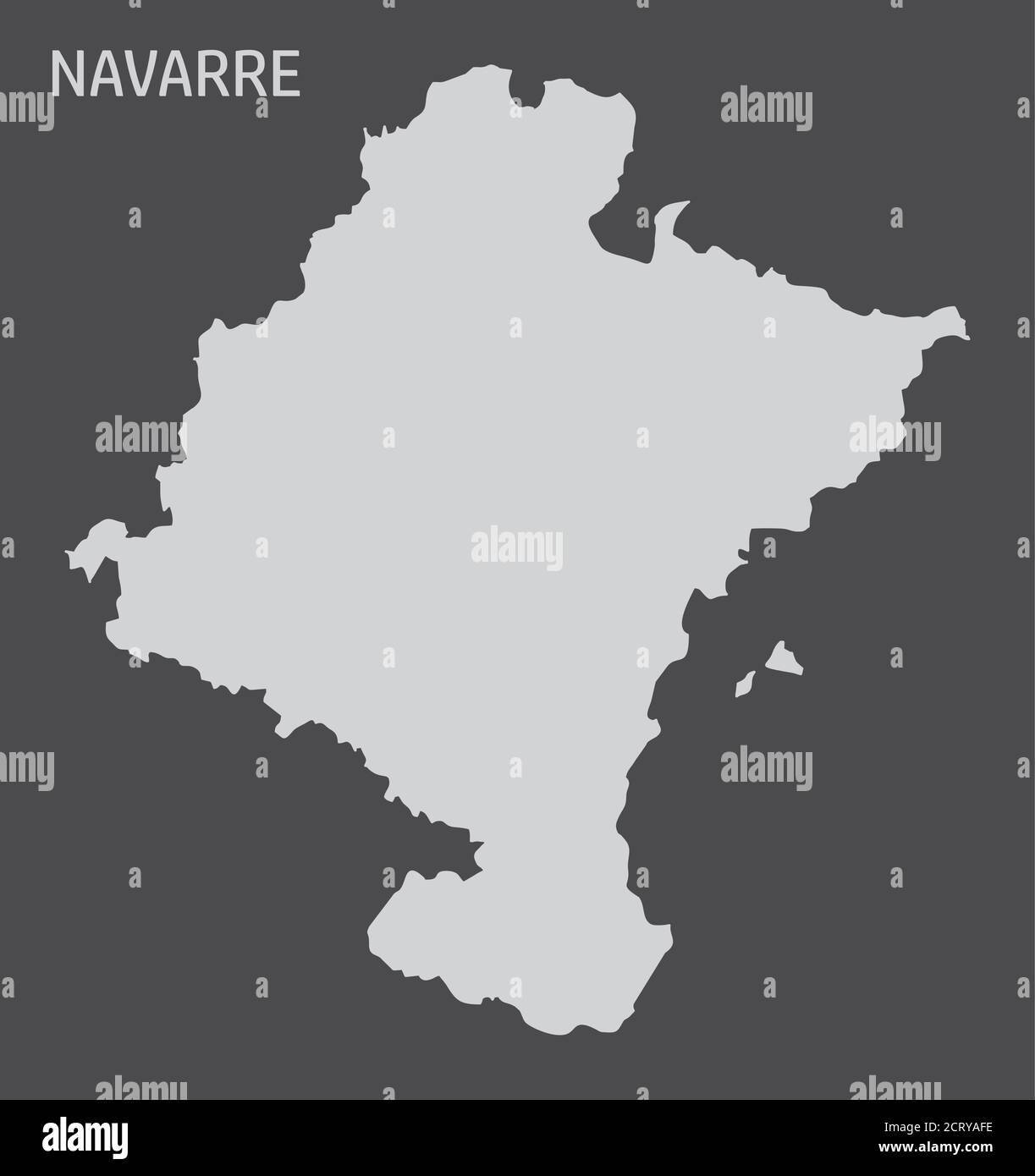 Mappa della regione Navarra Illustrazione Vettoriale