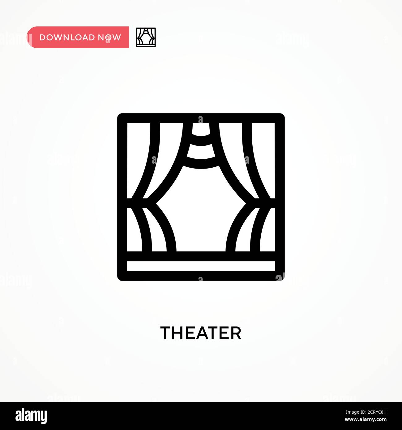 Icona Theatre Simple Vector. Illustrazione vettoriale semplice e moderna per siti Web o applicazioni mobili Illustrazione Vettoriale
