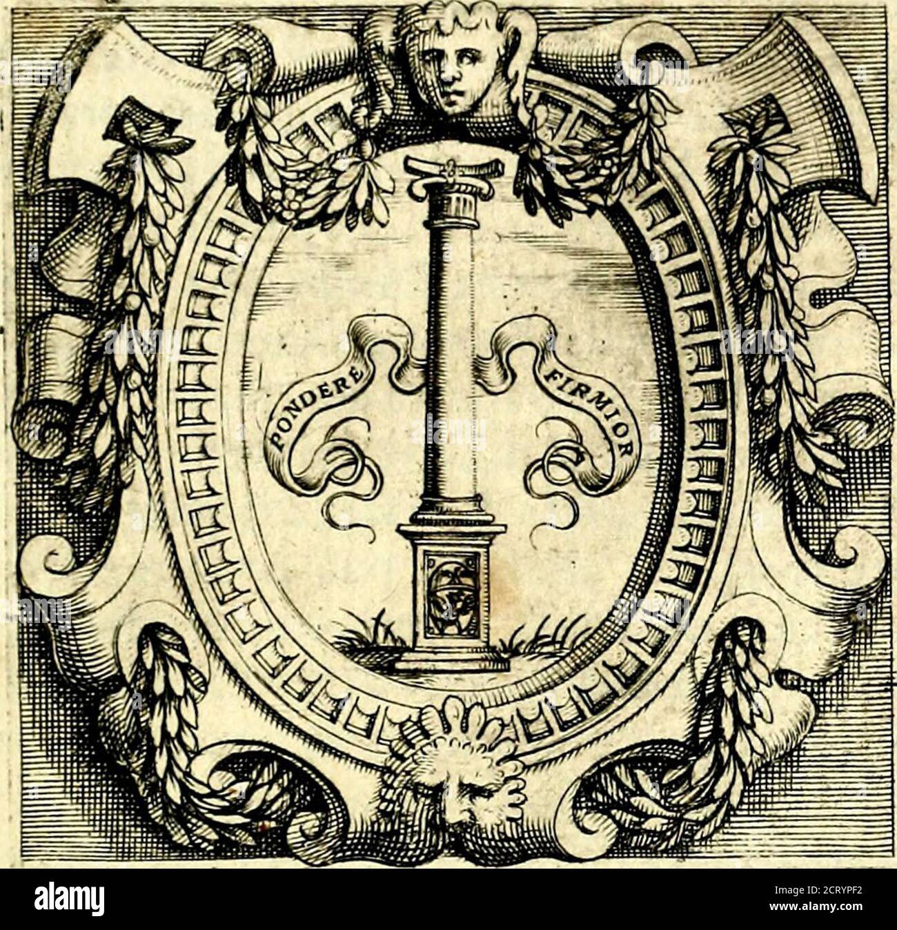 . Imprese illustri di diuersi, coi percorsi di Camillo Camilli, et con le figure intagliate in rame di Girolamo Porro Padouano .. . CA- CAMILLO BORGHESI-. Foto Stock