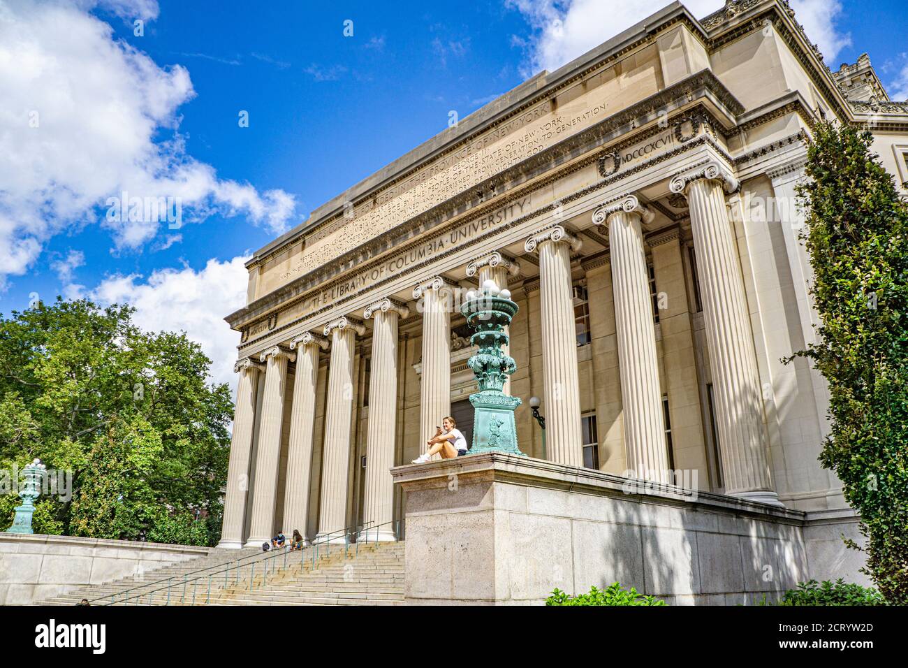 Low Memorial Library e Quad, Columbia University, New York City, New York, Stati Uniti Foto Stock