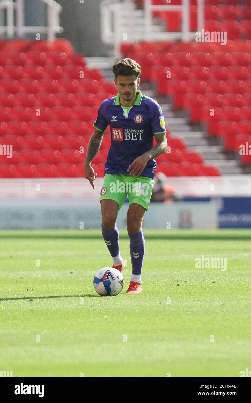 STOKE ON TRENT, INGHILTERRA. 20 SETTEMBRE 2020 Jamie Paterson di Bristol City sulla palla durante la partita Sky Bet Championship tra Stoke City e Bristol City al Britannia Stadium, Stoke-on-Trent (Credit: Simon Newbury | MI News ) Credit: MI News & Sport /Alamy Live News Foto Stock