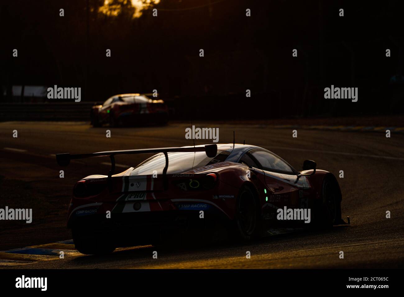 51 Calado James (gbr), Pier Guidi Alessandro (ita), Serra Daniel (bra), AF Corse, Ferrari 488 GTE Evo, azione durante la 2020 24 ore di le Mans, 7° Foto Stock