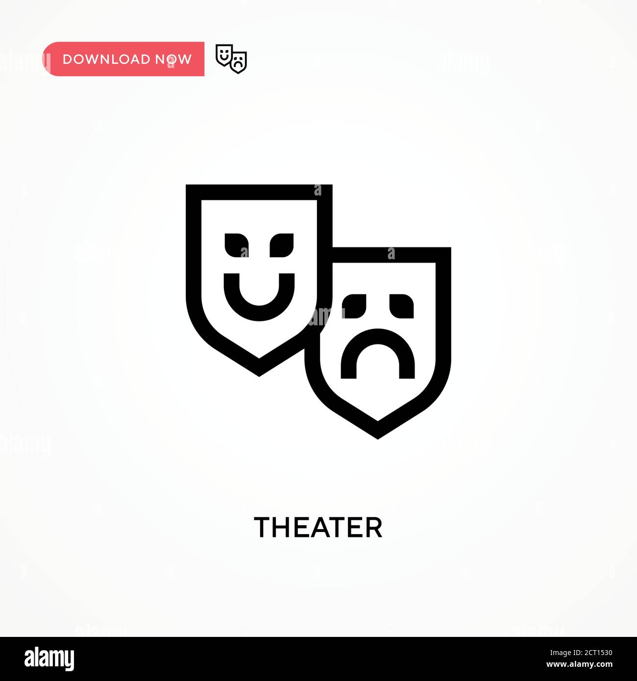 Icona Theatre Simple Vector. Illustrazione vettoriale semplice e moderna per siti Web o applicazioni mobili Illustrazione Vettoriale