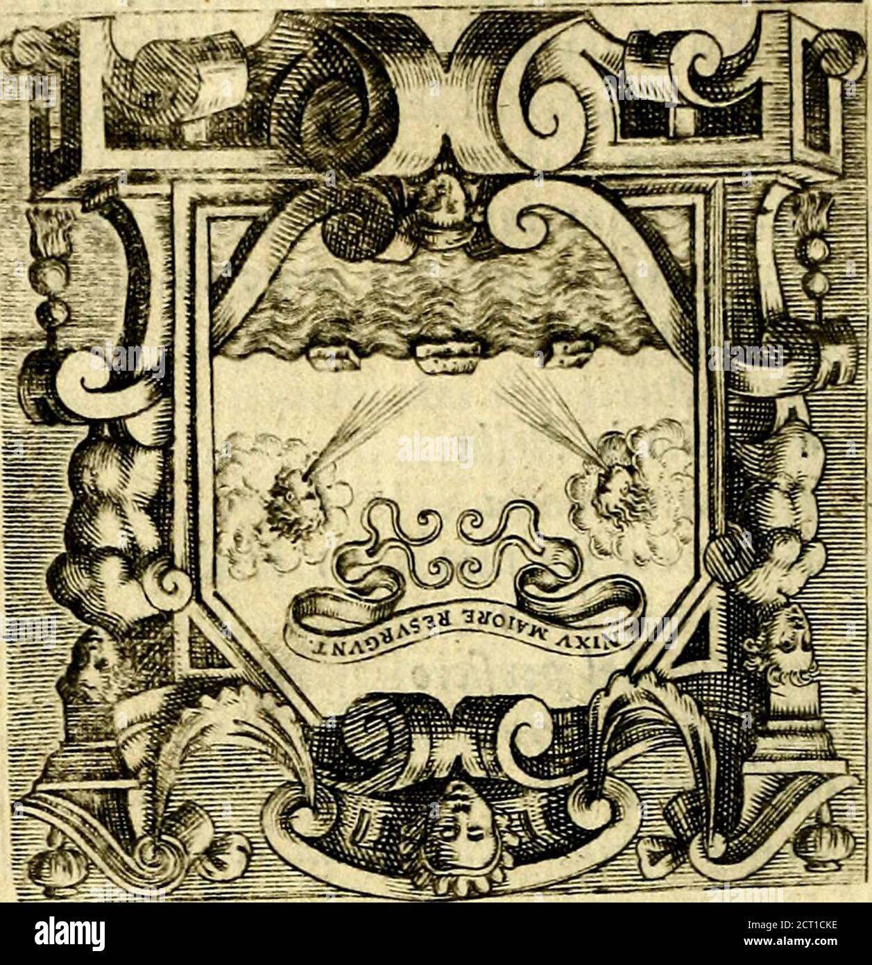 . Imprese illustri di diuersi, coi percorsi di Camillo Camilli, et con le figure intagliate in rame di Girolamo Porro Padouano .. . FÉ. FEDERICO CERVTTI. Foto Stock