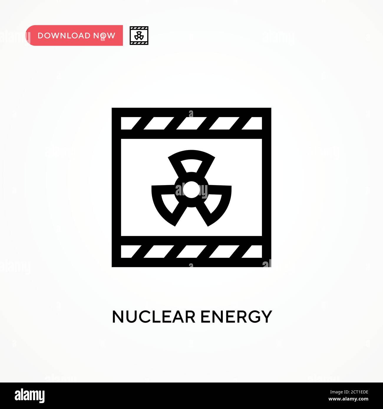 Icona vettore semplice energia nucleare. Illustrazione vettoriale semplice e moderna per siti Web o applicazioni mobili Illustrazione Vettoriale