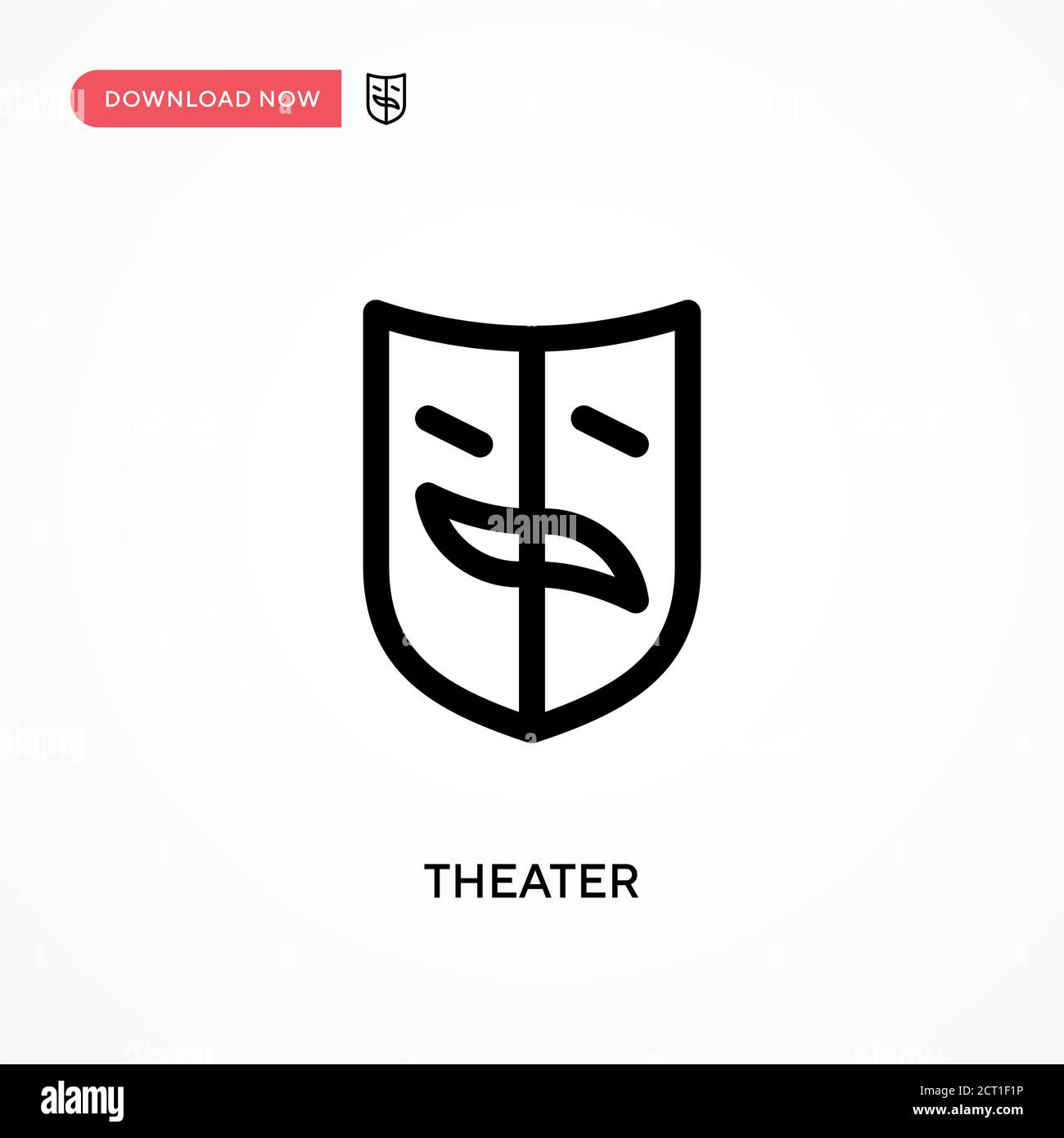 Icona Theatre Simple Vector. Illustrazione vettoriale semplice e moderna per siti Web o applicazioni mobili Illustrazione Vettoriale
