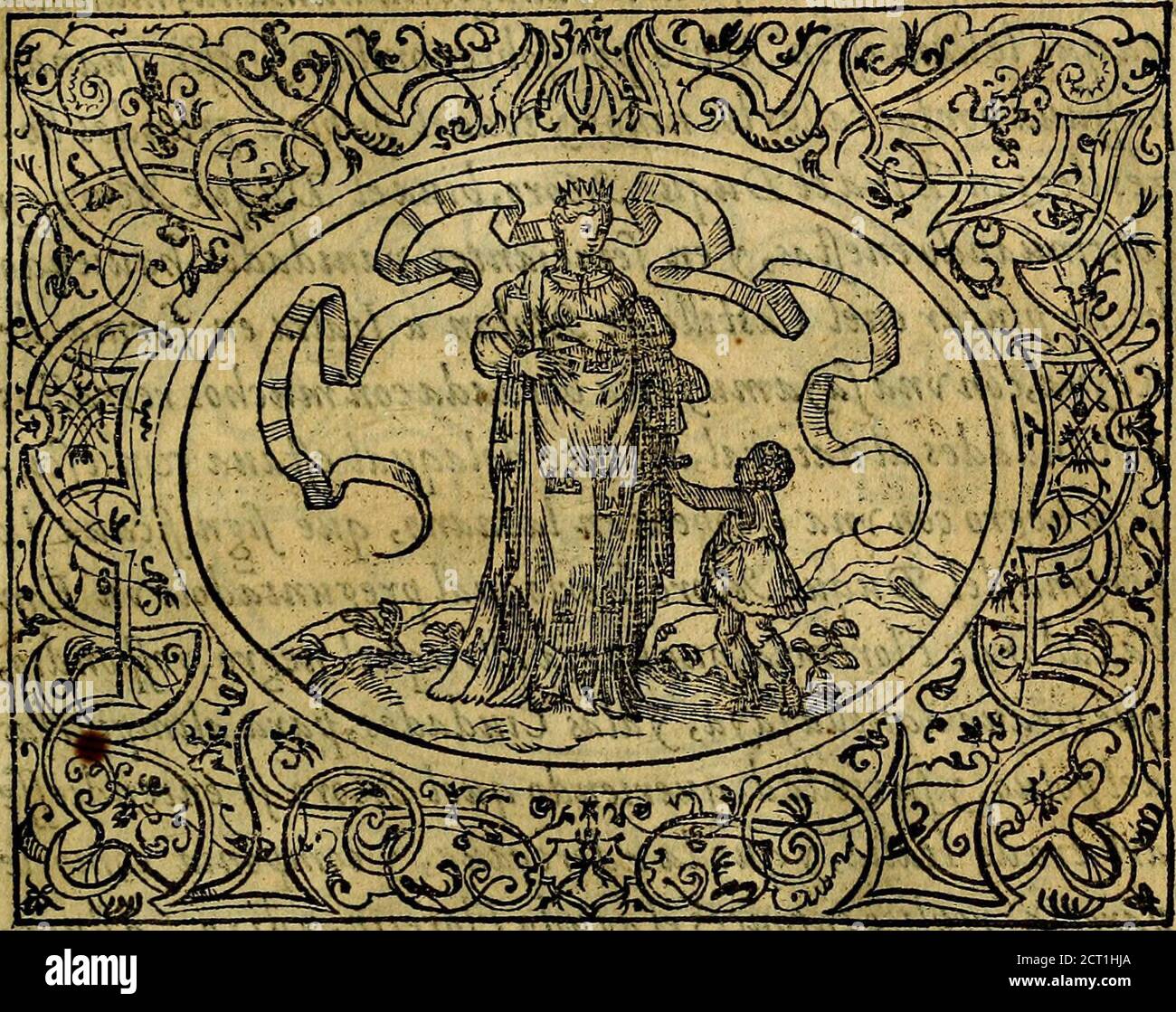 . Dialogo de las empresas militares, y amorosas, compuesto en lengua italiana, por el illvstre, y revendissimo señor Paulo Iouio obispo de Nucera . En el qval se tratta de las dejaves, armas, motes, o blasones de linages. Con vn rasoio a esse propositivo, del magnifico señot Ludonico Domeniqui. Todo nueuamante traduzido en romance castellano, por Alonso de Vlloa. Anadimos a esto las empresas eroicas, y morales, del señor Gabriel Symeon . ho la ineftugnablefortalez& de Tortajouiajomo por emprefa enfu ef andane militar vngalgo,o lebrelbordado de oro,fentadoendospiesdaxo dewT ino,conìn m Foto Stock