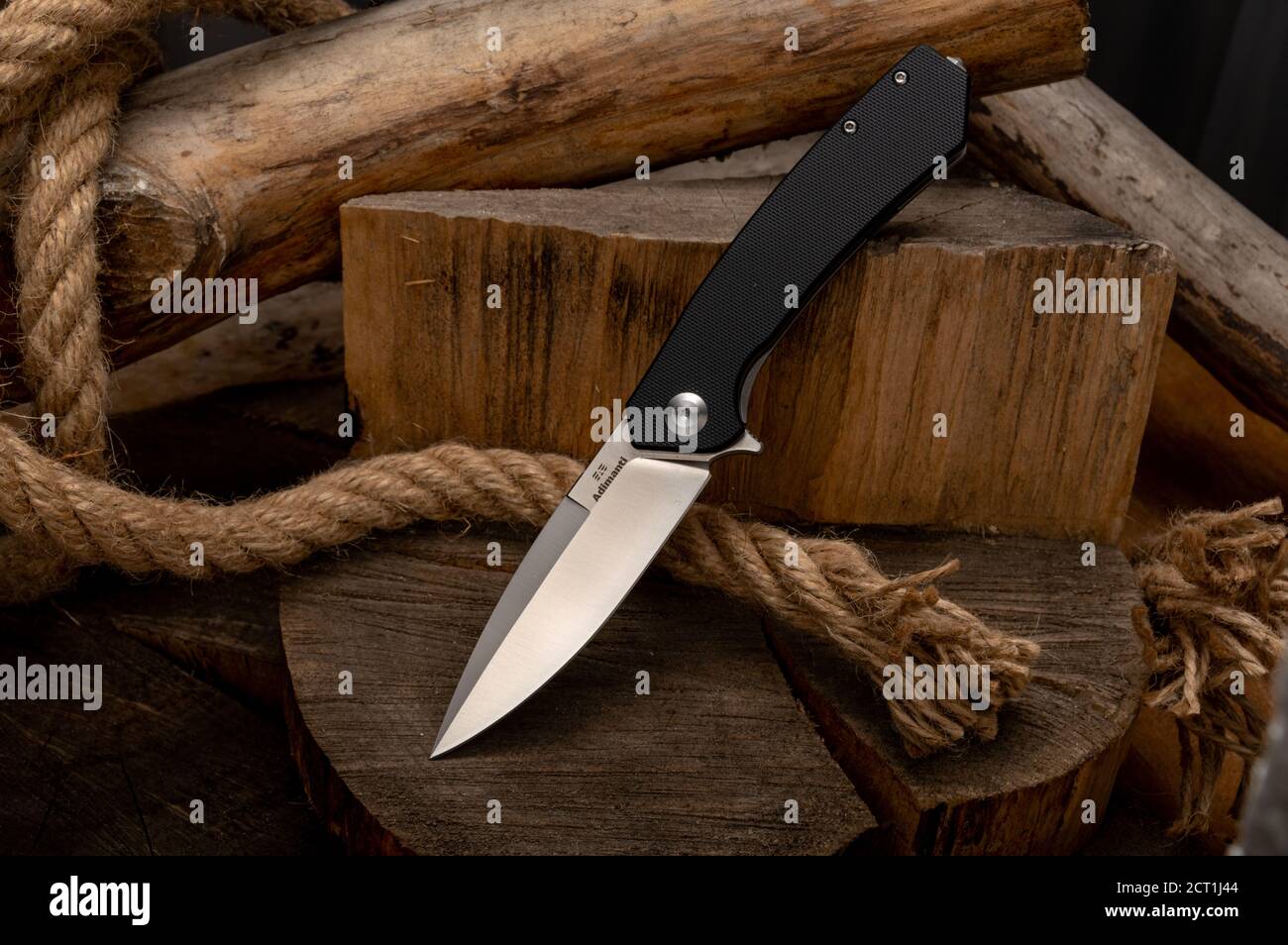 Kiev, Ucraina - 30 MAGGIO 2020: Ganzo Adimanti Skimen coltello nero. Foto Stock