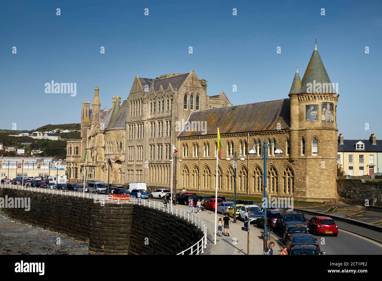 Old College of Aberystwyth University Aberystwyth Ceredigion Wales UK Foto Stock
