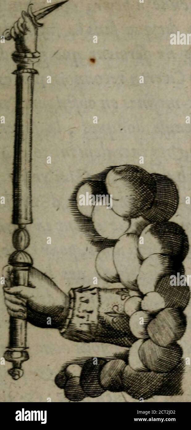 . Device eroiques, et emblemes . ©xquc venit.Aux humbles ceft la paix , aux or-gueilleux la mort;Blelleure Ã´c gucriptifon de ce mÃªme lieu four.CE porc epi , qui fÃªr^fit de^ip a Lou xij.aoitfÃªryi dordre Ã fon pÃ¨re Charles DucdOrlÃ©ans : Car lors quil fianÃ§a Marie deciel/es le bon duc Fi lippes de Bourgongneluy Voulut mettre au col fbn ordre de laToyfon ce dit Froijfard, maÃ¯s Charles Dor-lÃ©ans ne le ioulut /ouvrir iufques a ce quele Bourguignon eufl acceptÃ© le fien du porc i6 devises epi y dont on yoid que chaque Prince od/okcupouyoÃ¯taTVoir V// ordre , comme le VuedSÃ©njou le crotj Foto Stock