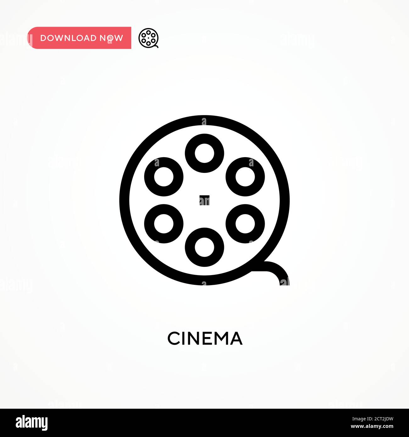 Icona vettore semplice cinema. Illustrazione vettoriale semplice e moderna per siti Web o applicazioni mobili Illustrazione Vettoriale
