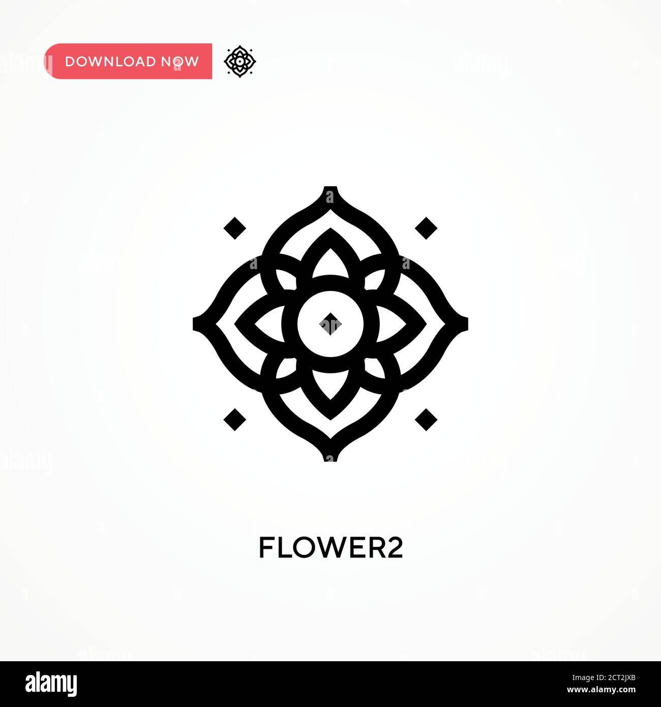 Flower2 icona vettore semplice. Illustrazione vettoriale semplice e moderna per siti Web o applicazioni mobili Illustrazione Vettoriale